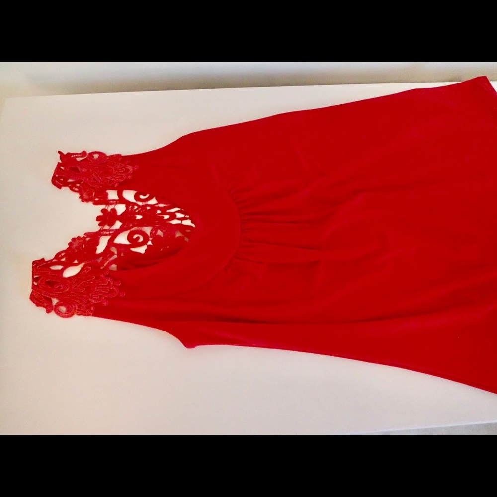 Wet Seal Scoop Neck Top with Embroidered Detailing